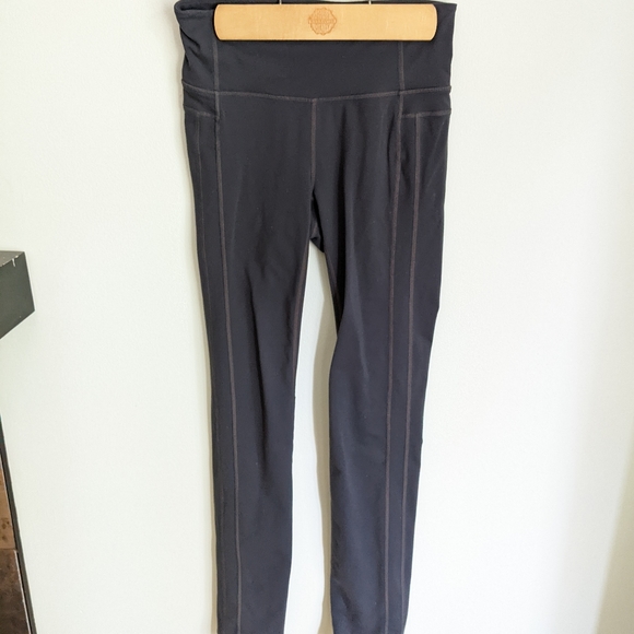 Athleta Activewear Pants Women's Small Dark Gray Stretch Skinny Yoga Pants - Picture 1 of 6